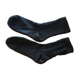 Hanes Kids Crew Socks Black 12 Pairs
